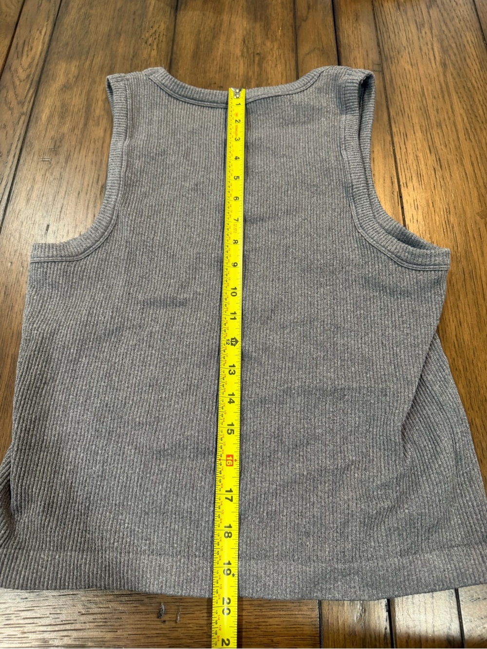 Heather Gray Ribbed Tank Top athleisure - Picture 5 of 5